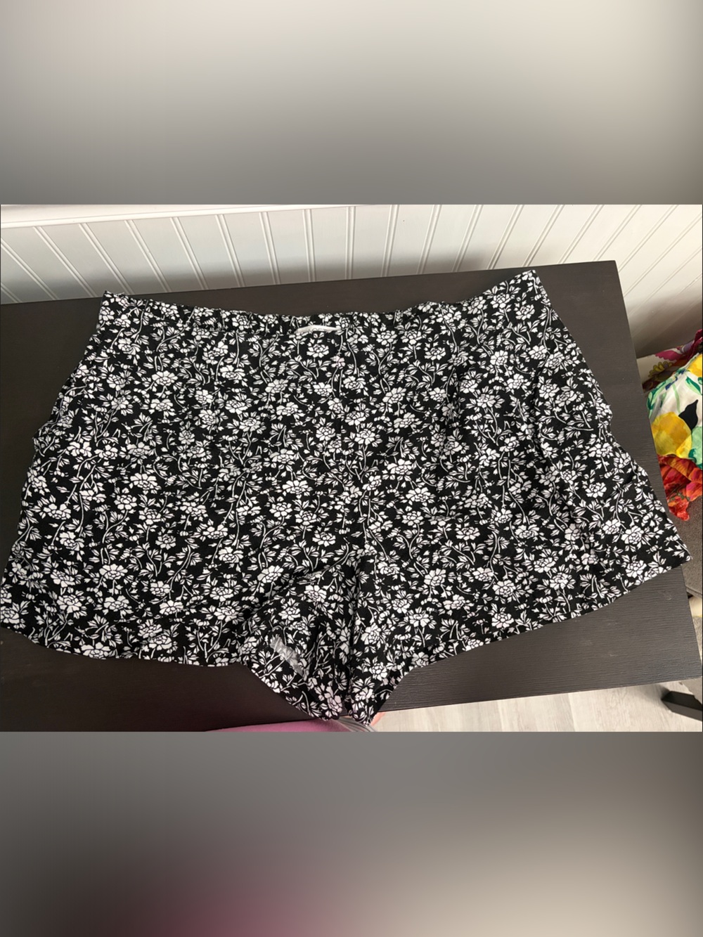 Loft Black & White Floral Shorts